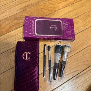 Purple Mini Makeup Brush Set with Case